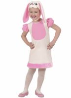 Roze konijn kostuum voor meisjes