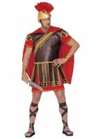Gladiator kostuums rood-bruin heren