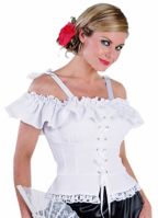 Tiroler blouse met koordje Carmen wit