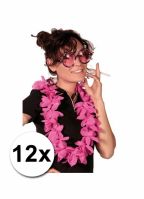 12 bloemenkransen roze