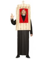 Priester kostuum met biechtstoel