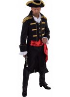Piraat verkleed jas zwart voor heren
