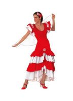 Rood met witte Flamenco jurken