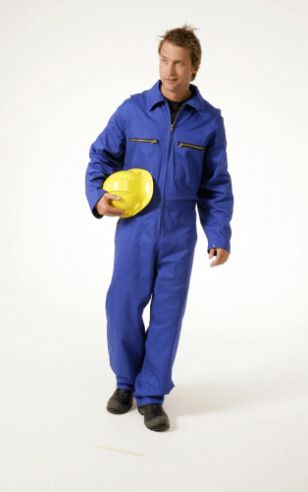 Blauwe rally overall voor volwassenen