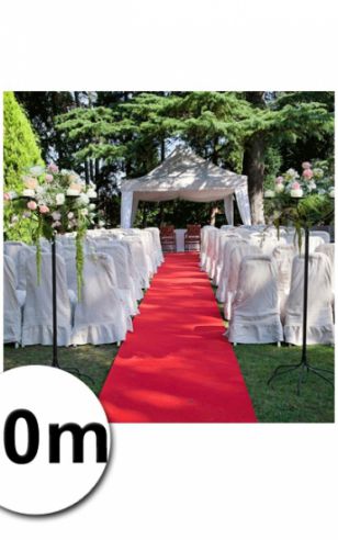 10 meter rode lopers 1 meter breed