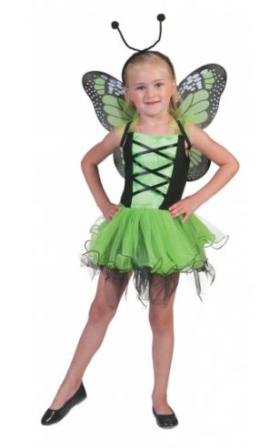 Groene vlinder feeen jurkje voor meisjes