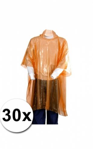 30x oranje noodponcho