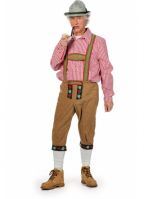 Lichtbruine lederhose voor heren