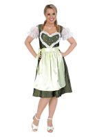 Lange groene Oktoberfest jurk voor dames