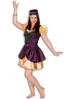 Arabisch dames jurkje goud met paars