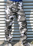 Afritsbare urban camouflage broek