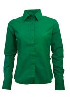 Groen gekleurd dames overhemd met lange mouwen
