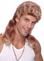 Blonde pruik met matje voor mannen