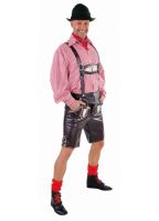 Luxe bruine lederhose voor heren