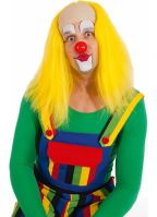Clown pruik geel