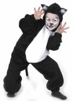 Pluche katten kostuum zwart