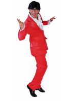 Rood pak voor heren met fluweel look