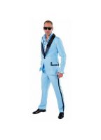 Lichtblauw maatpak kostuum voor heren