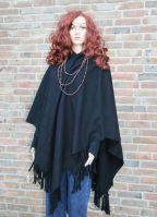Kleding Fleece poncho zwart