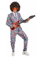 Compleet heren pak met luipaard print