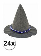 24 Bayernhoedjes van vilt met touw