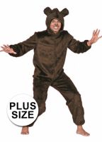Grote maten kostuum bruine beer