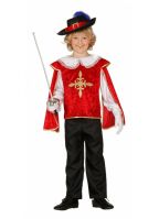 Musketiers outfit jongens rood