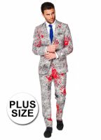 Grote maat halloween kostuum met bloedhanden afdruk