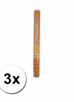 3 oranje shooters met vulling 50 cm