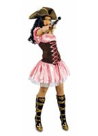 Roze korte musketiers jurk