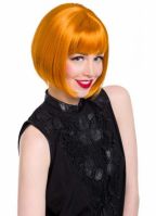 Luxe damespruik met kort rood haar