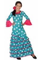 Blauwe Spaanse verkleedjurk voor kids
