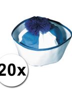 20 blauwe matrozen hoedjes icm zeeman tattoos