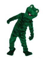 Luxe mascotte kikker kostuum