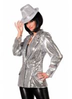 Getailleerde dames colbert zilver